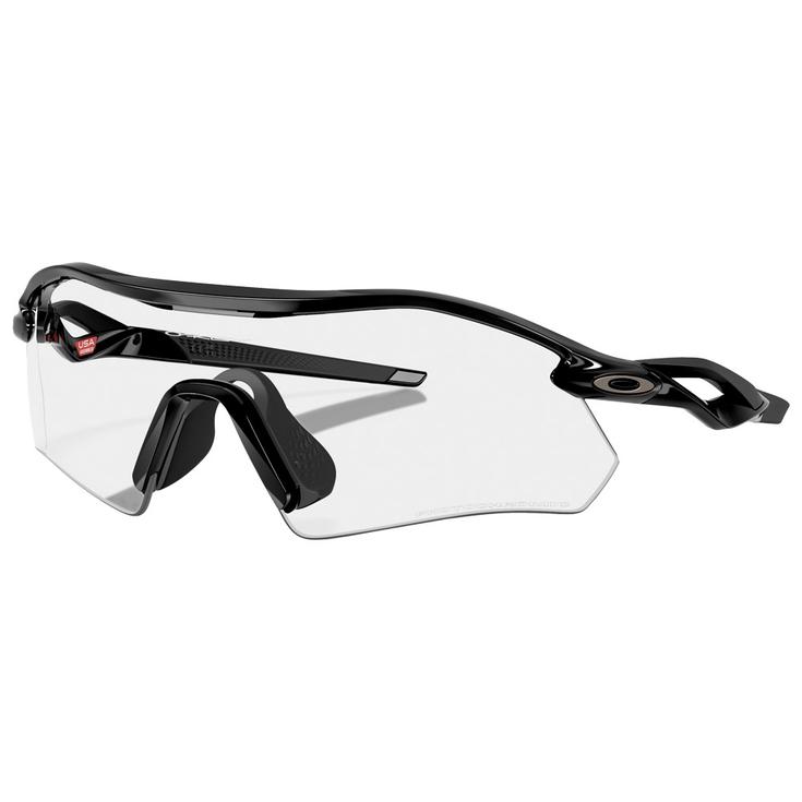 Oakley Sonnenbrille Radar Plate Polished Black Clear To Black Iridium Photochromic Präsentation
