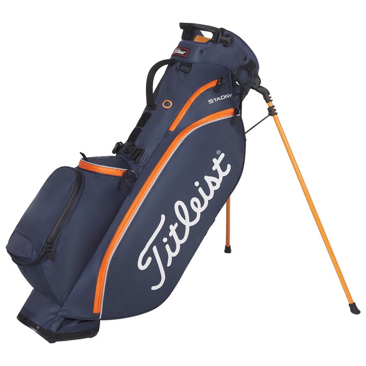 Titleist Standbag (Komplettsatz) Players 4 Stadry Navy Marble Bonfire Präsentation