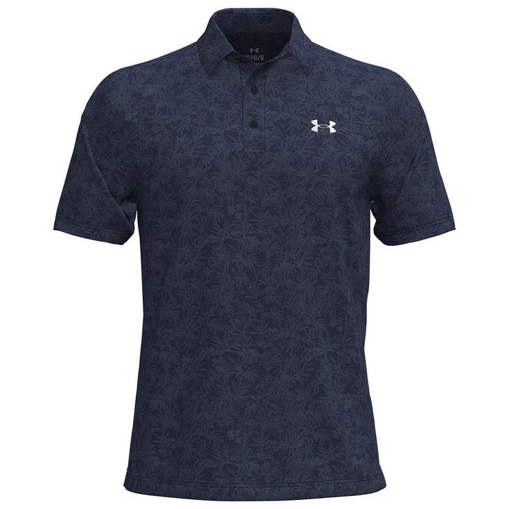 Under Armour Polo Playoff 3.0 Printed Polo Tropical Midnight Navy Down Présentation