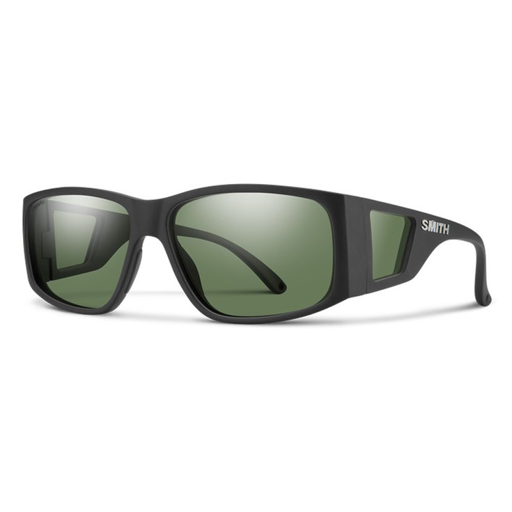 Smith Sonnenbrille Monroe Peak Matte Black Chromapop Polarized Gray Green Präsentation
