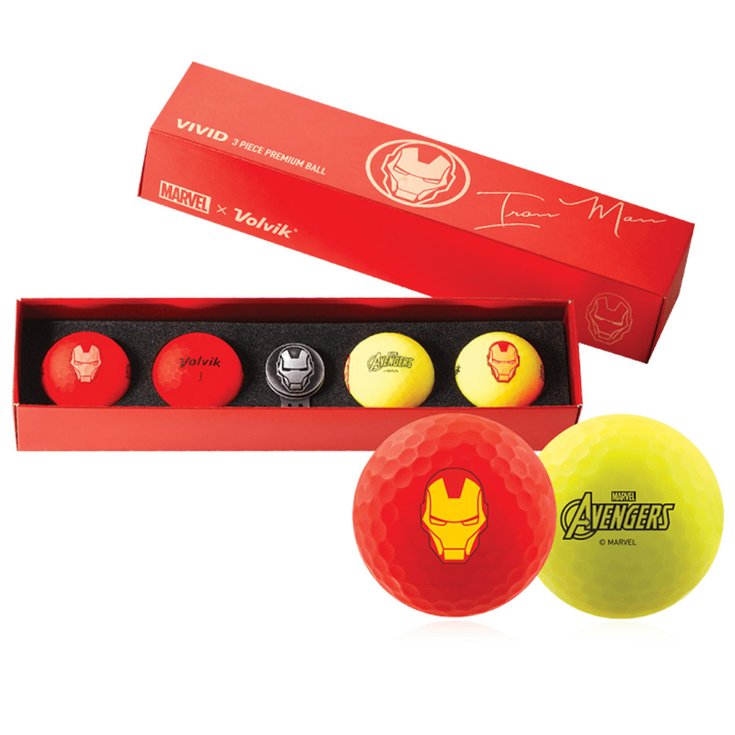Volvik Neue Golfbälle 4 Balles Vimat + BM Iron Man - Sans Präsentation