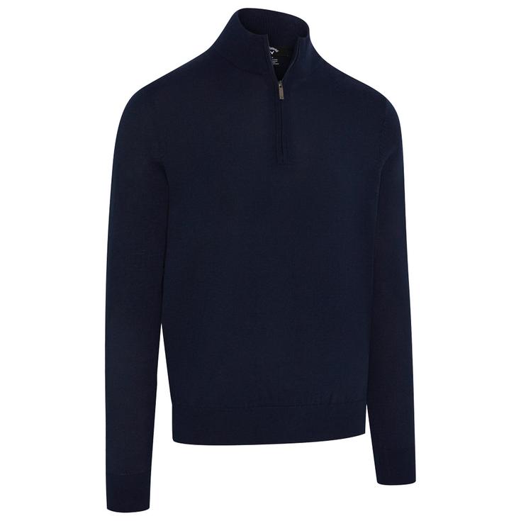 Callaway Golf Pullover 1/4 Zip Merino Sweater For Teams Navy Blue Präsentation