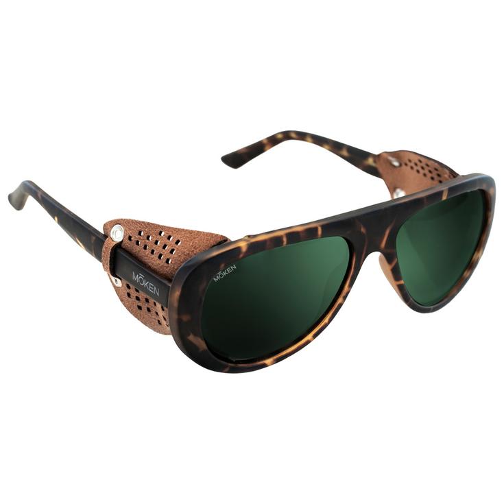 Moken Vision Sonnenbrille Origin Tortoise Green Polarized Präsentation