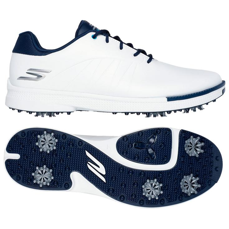 Skechers Schuhe mit Spikes Go Golf Tempo White Navy Präsentation