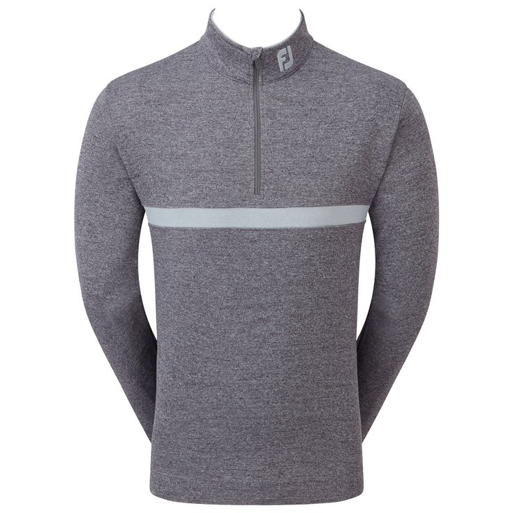 Footjoy Pull Inset Stripe Chill-Out Heather Gravel Heather Grey Cliff Présentation
