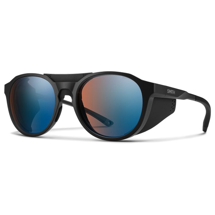 Smith Sonnenbrille Venture Matte Black Chromapop Glacier Photochromique Copper Blue Mirror Präsentation