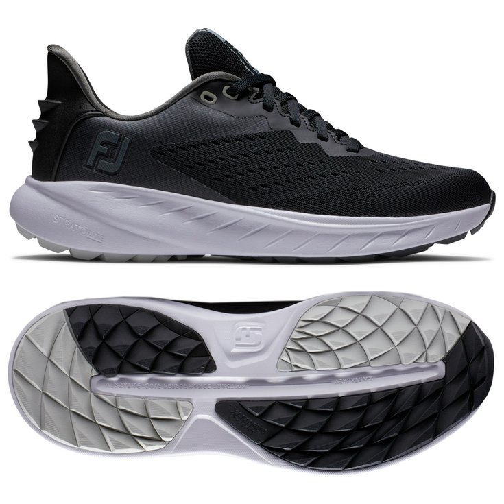 Footjoy Schuhe ohne Spikes Women's Flex XP Black Grey White Präsentation