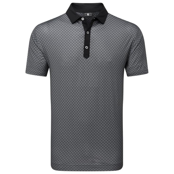 Footjoy Checker Print Lisle Black White 