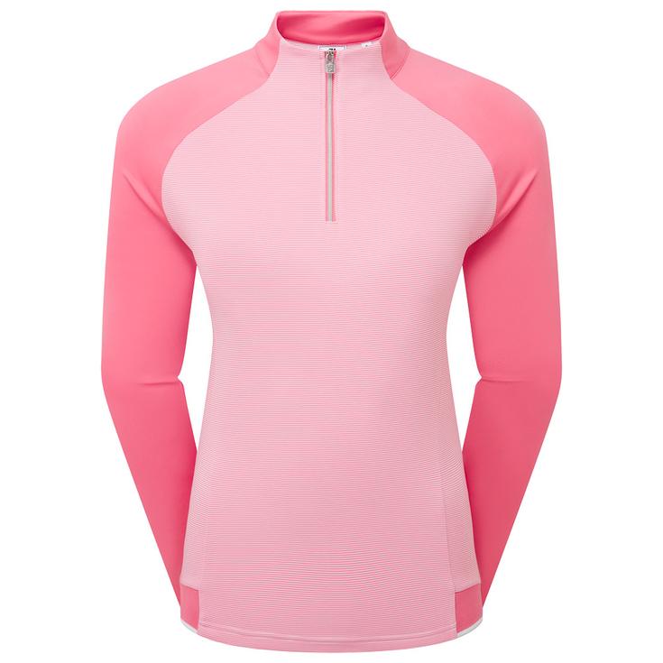 Footjoy Pullover Pullover Half Zip Pink Lemon Präsentation