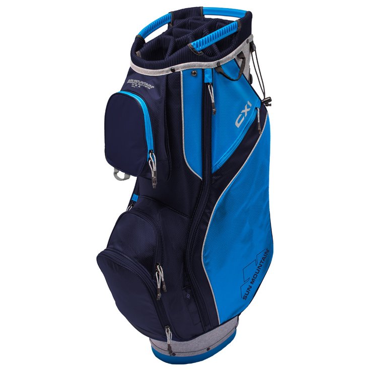 Sun Mountain Cartbag (Komplettsatz) CX1 Charcoal Navy Cobalt Präsentation