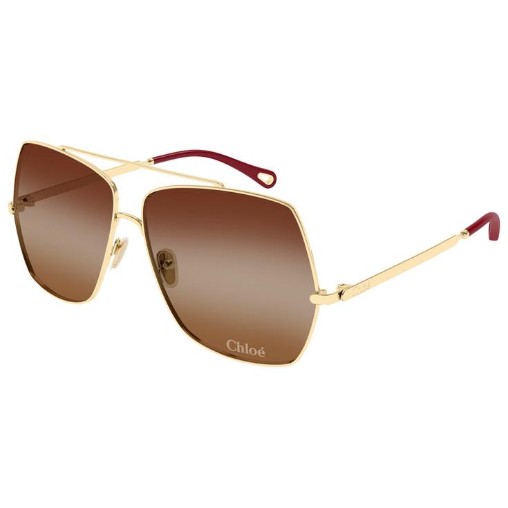 Chloé Lunettes de soleil CH0278S Aly 001 Gold Présentation