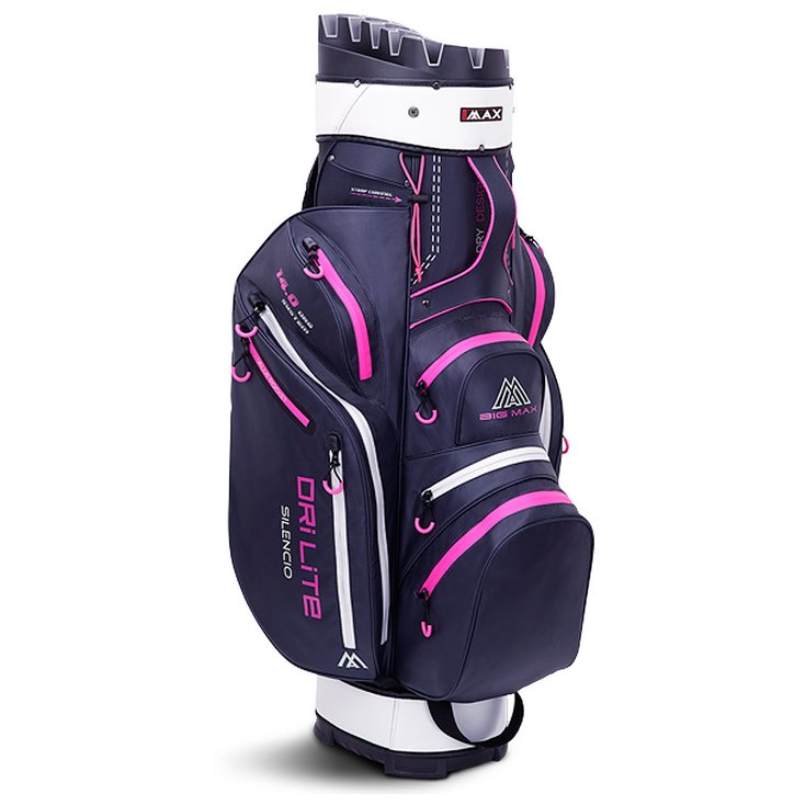 Big Max Cartbag (Komplettsatz) Drilite Silencio 2 Steel Blue Silver Fushia 