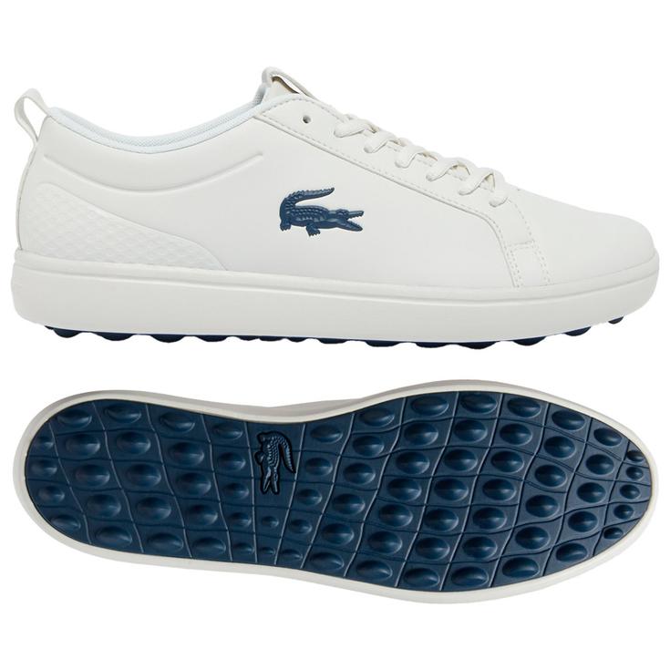 Lacoste Schuhe ohne Spikes G-Elite Off White Navy Präsentation