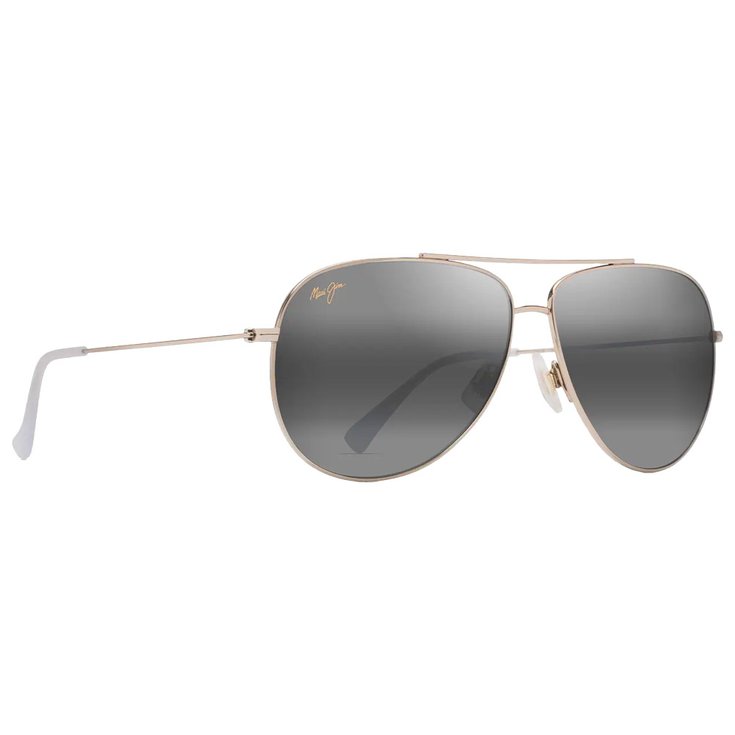 Maui Jim Sonnenbrille Hauoli XL Doré Clair Brillant Cristaux Gris Neutre MauiPure Präsentation