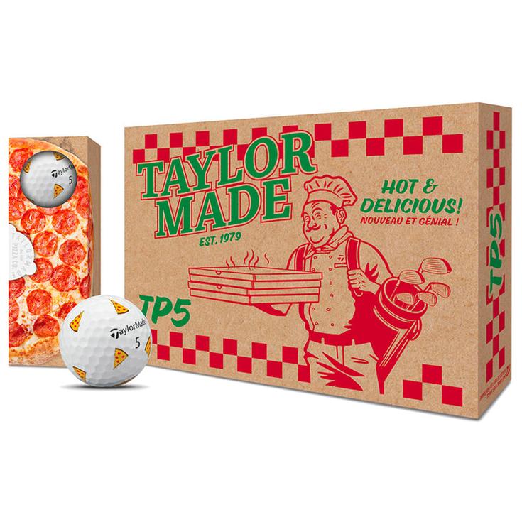 Taylormade Neue Golfbälle TP5 Pix Limited Edition Pizza Party Präsentation