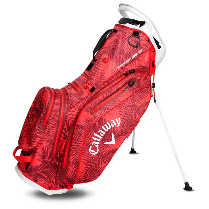 Callaway Golf Standbag (Komplettsatz) Fairway 14 HD Stand Red Palms Grey Präsentation