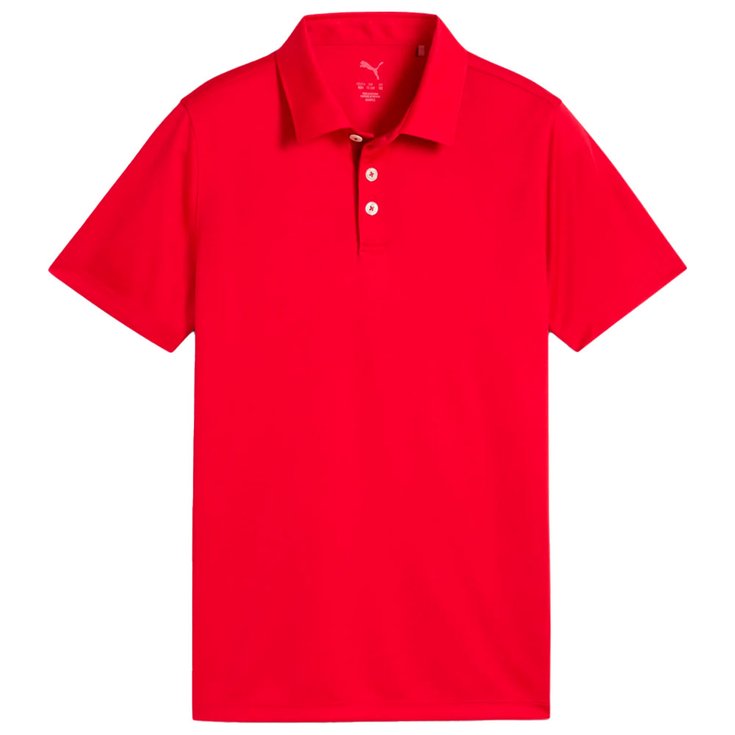 Puma Golf Polohemde Boys Pure 2.0 Polo Strong Red Präsentation