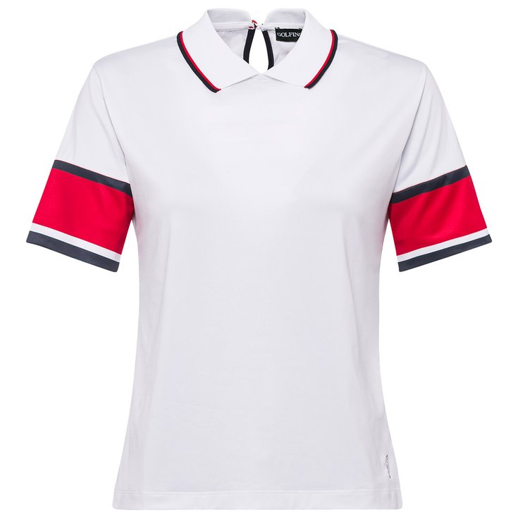 Golfino Polohemde New Club Short Sleeve Loose Polo Optic White Präsentation