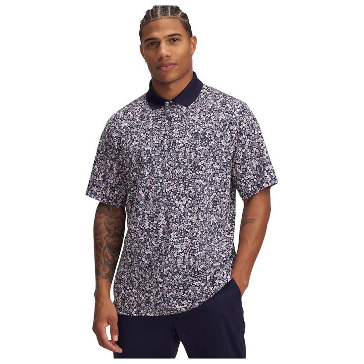 Under Armour Polohemde Perf 3.0 Printed Polo Midnight Navy Downpour Gray Präsentation