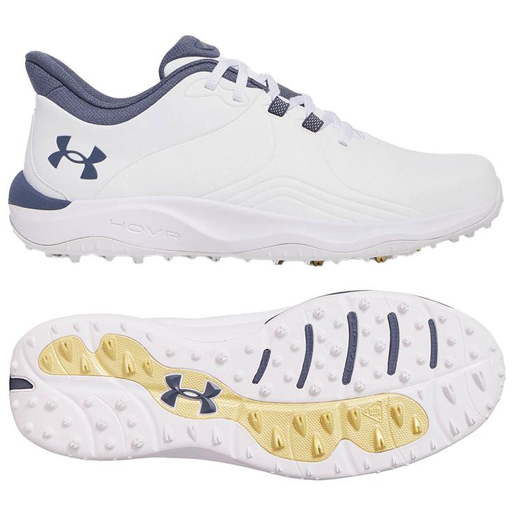 Under Armour Schuhe ohne Spikes Drive Pro Sl Wide White Downpour Metallic Gold Präsentation