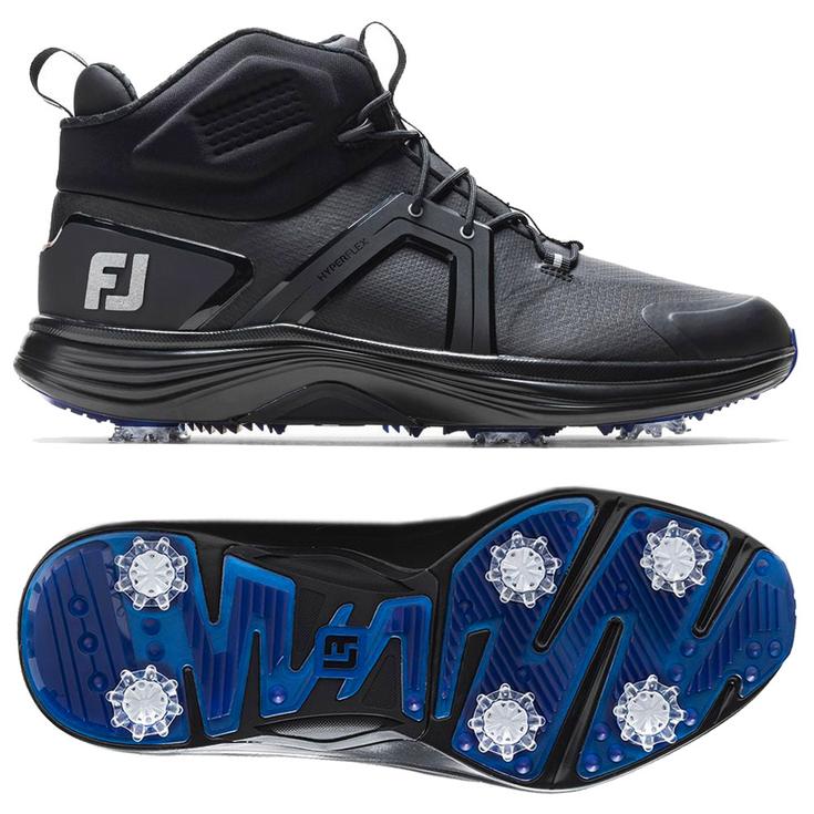 Footjoy Schuhe mit Spikes HyperBoot Black Black Blue Präsentation