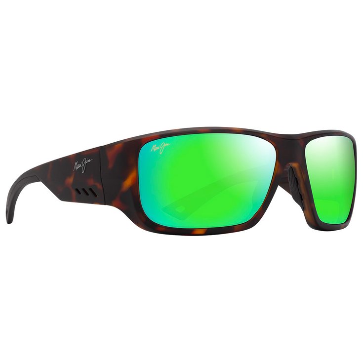 Maui Jim Sonnenbrille Keha Havane Foncé Mat Maui Green Minéral SuperThin Präsentation