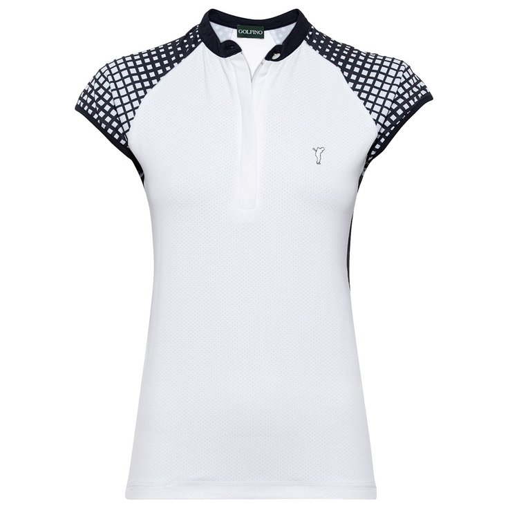 Golfino Polohemde Drive Cap Sleeve Shirt Optic White Präsentation