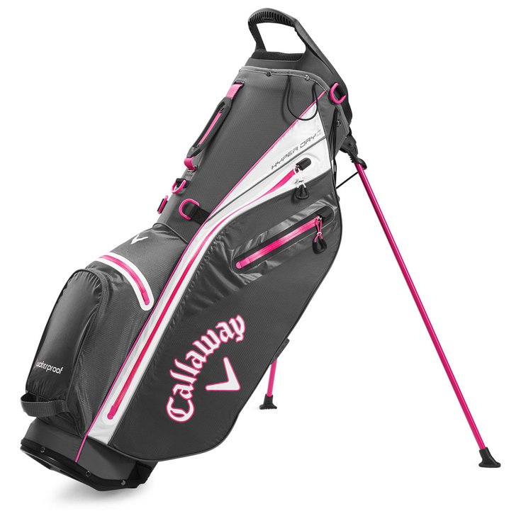 Callaway Golf Standbag (Komplettsatz) HyperDry C Stand Charcoal White Pink - Sans Präsentation