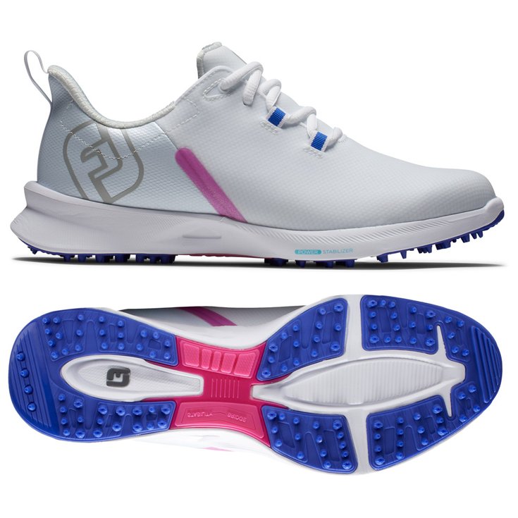 Footjoy Chaussures sans spikes Fuel Sport Women White Pink Blue Présentation