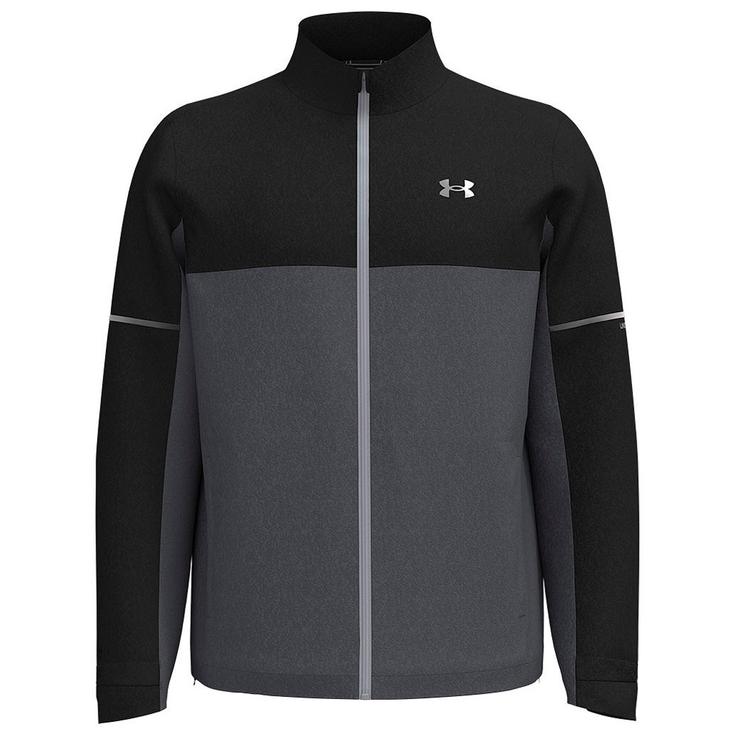 Under Armour Jacke Drive Rain Jacket Black Castlerock Mettallic Silver Präsentation
