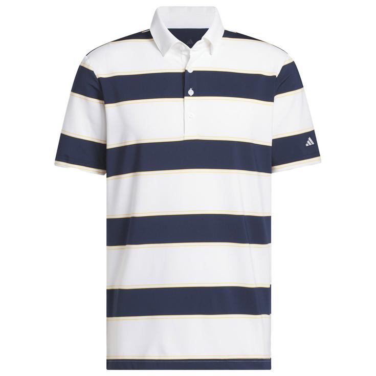 adidas Polohemde Ulimate365+ Jumbo Stripe White Collegiate Navy Präsentation