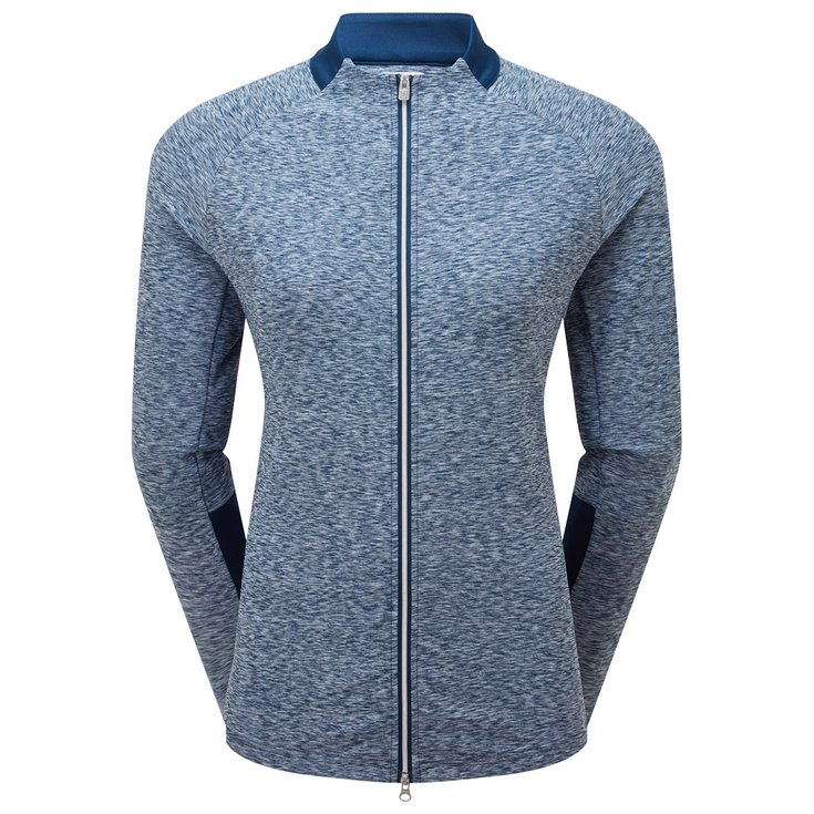 Footjoy Jacke Full Zip Space Dye Thermal Midlayer Navy Präsentation