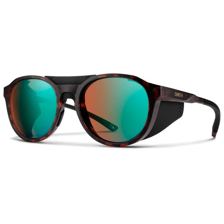 Smith Sonnenbrille Venture Matte Tortoise Chromapop Glacier Photochromic Copper Opal Mirror Präsentation