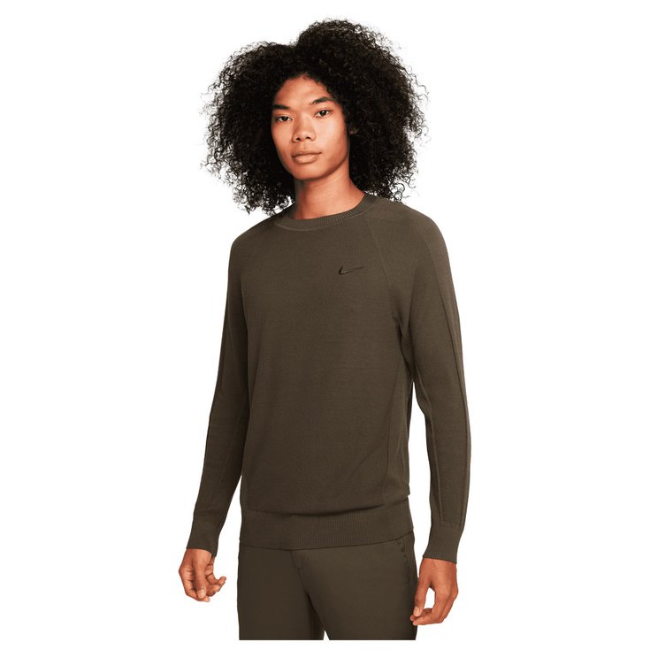 Nike Pullover Tour Sweater Knit Crew Cargo Khaki Black Präsentation