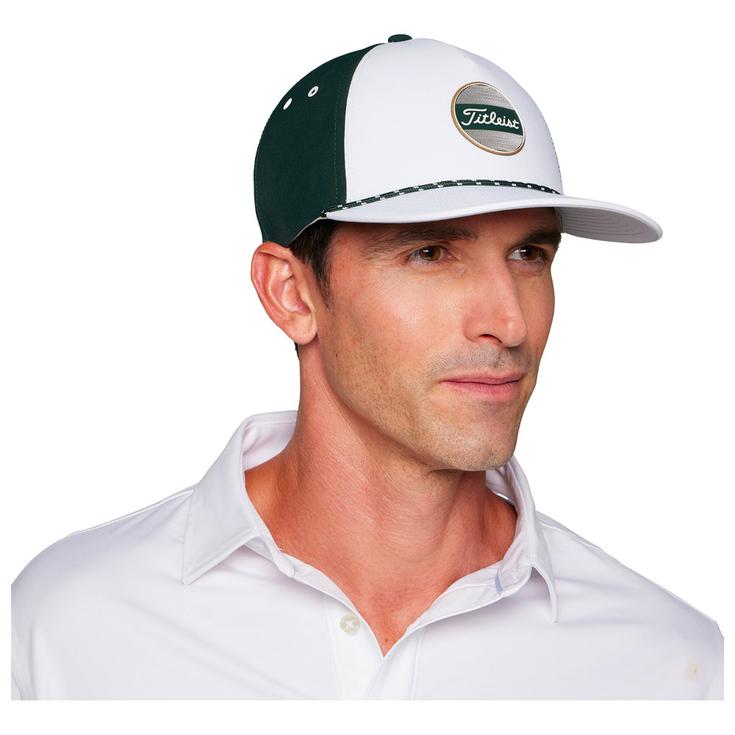 Titleist Casquettes Boardwalk Rope Limited Edition Tee Time Collection White Pine Gold Présentation