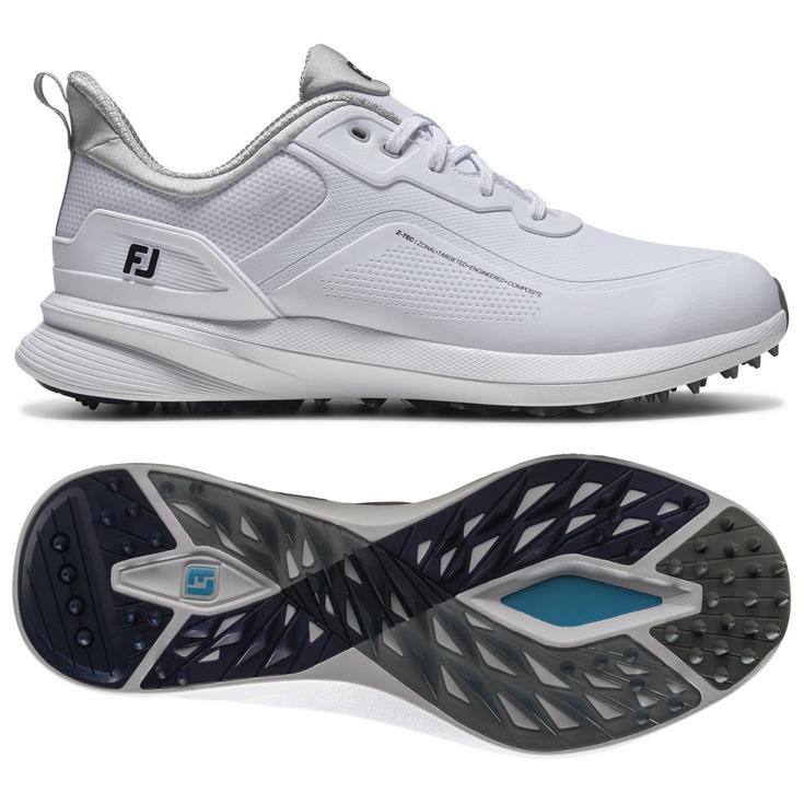 Footjoy Chaussures sans spikes Pro SL White White Grey Présentation