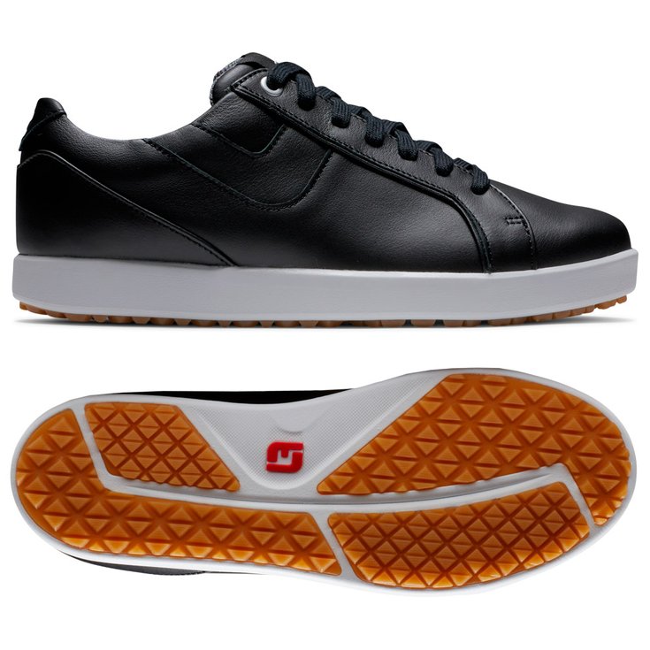 Footjoy Chaussures sans spikes Links Black White 