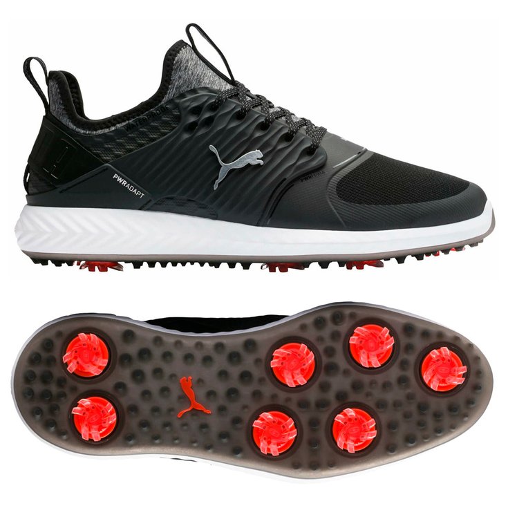 Puma Golf Chaussures avec spikes Ignite Pwradapt Caged Black Silver 