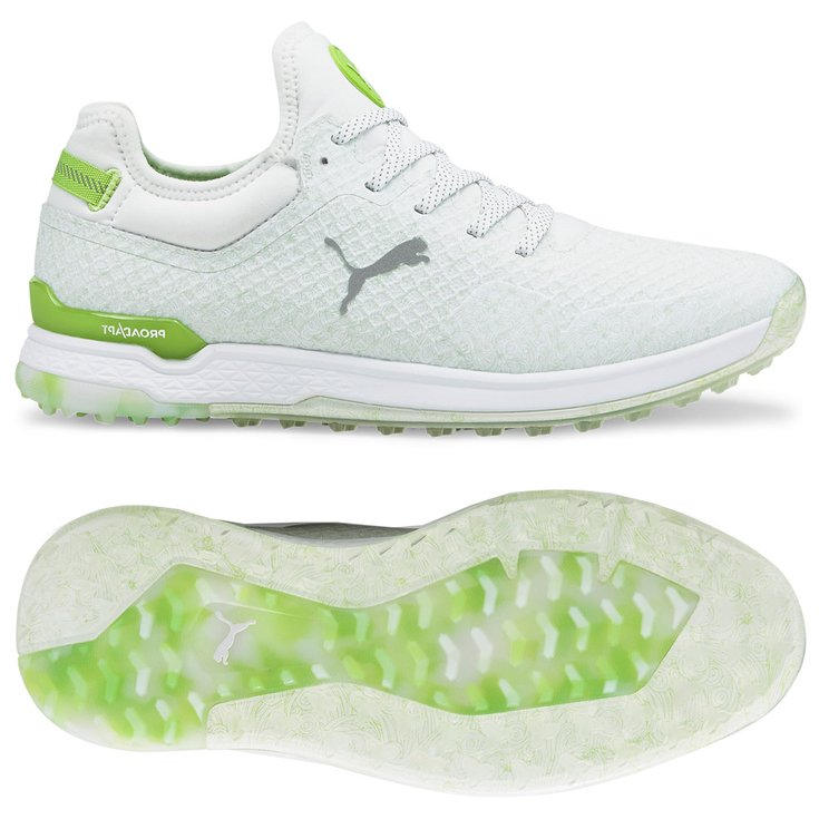 Puma Golf Chaussures sans spikes Proadapt Alphacat Gust O'wind White Silver Greenery Détail