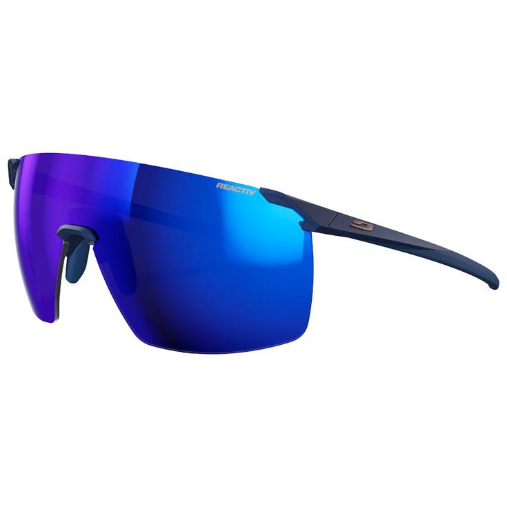 Julbo Sonnenbrille Faster L Mat Bleu Foncé Laiton Reactiv 1-3 High Contrast Präsentation