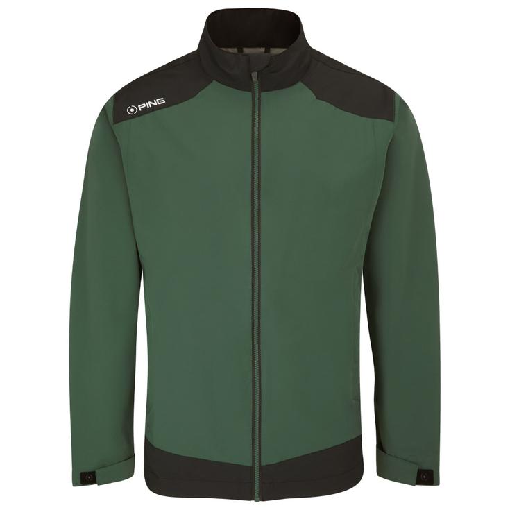 Ping Veste pluie Aquadrive Jacket Gorse Green Black Présentation