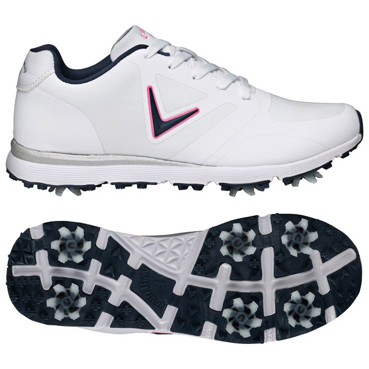Callaway Golf Schuhe mit Spikes Vista White Pink Präsentation