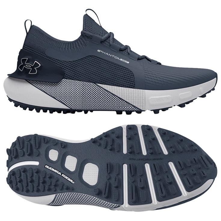 Under Armour Schuhe ohne Spikes Phantom Golf Downpour Gray Midnight Navy Metallic Silver Präsentation
