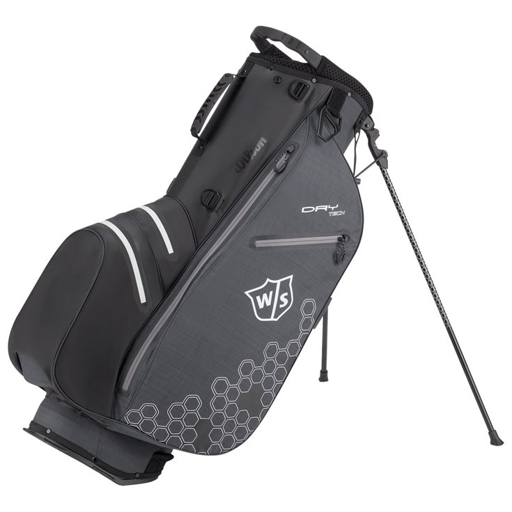 Wilson Staff Standbag (Komplettsatz) Dry Tech II Carry Bag Black Black White Präsentation