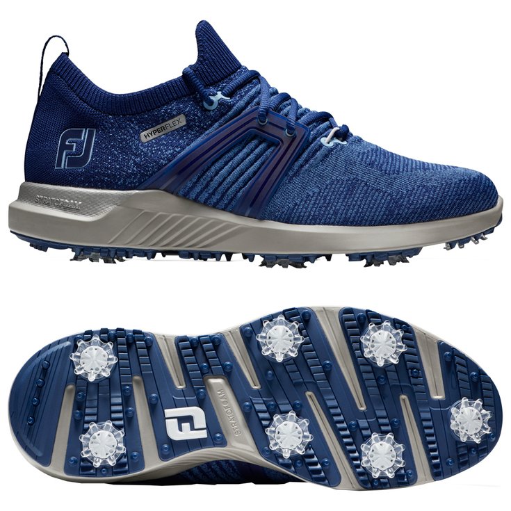 Footjoy Chaussures avec spikes Hyperflex Navy Blue White Présentation