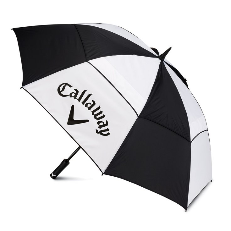 Callaway Golf Parapluies Clean 60" Double Canopy Black White Présentation