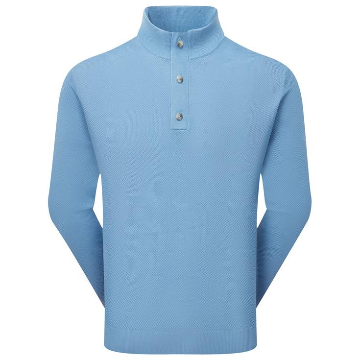Footjoy Pullover Drirelease Button Placket Sweater Blue Jay Präsentation