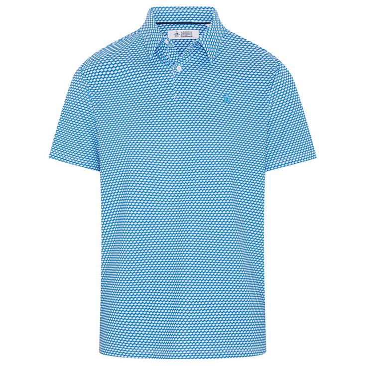 Original Penguin Polohemde Archives Micro Geo Malibu Blue Präsentation