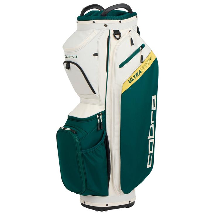 Cobra Sacs chariot serie Ultralight 2 Cart Bag Sugared Almond Dark Mrytle Sunny Yellow Présentation