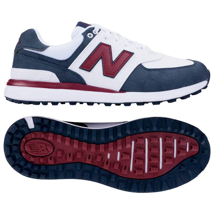 New Balance Schuhe ohne Spikes 574 Greens V2 Blue White Red Präsentation